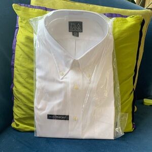 Jos. A. Bank Classic White Dress Shirt- 100% Cotton- Size 18-37